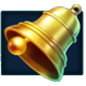 10 boost clover gold bell symbol icon