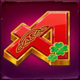 24k gold shamrock on a symbol icon