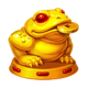 3 fortune pots frog symbol icon
