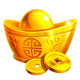 3 fortune pots ingot symbol icon