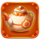 3 lucky bao orange teapot symbol icon