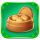 3 lucky bao steamer dumplings symbol icon