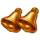 3x5 hold the spin golden bells symbol icon