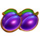 3x5 hold the spin plums symbol icon