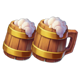 3x5 patrick hold the spin beer mugs symbol icon