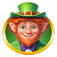 3x5 patrick hold the spin leprechaun symbol icon