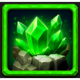 4 wild riches green crystals symbol icon