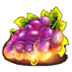 5 fire fruits grapes symbol icon