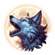 5 wild wolves wolf symbol icon
