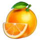 7777 bonus combo orange fruit symbol icon