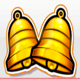 7s on fire bells symbol icon