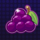 80 fruit dash grape symbol icon
