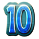 8 balls of fire blazing bounty number 10 symbol icon