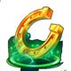 8k ultra gold ultimate horseshoe symbol icon