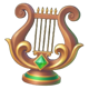 9 thunderbolts golden lyre symbol icon