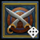acropolis fortune dice crossed swords symbol icon