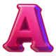 advance to gold pink a symbol icon