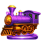 advance to gold purple train symbol icon