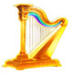 athenas millions golden harp symbol icon
