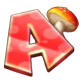 attack huge mushroom letter a symbol icon