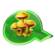 attack huge mushroom letter q symbol icon