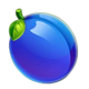 awesome fruits plum symbol icon