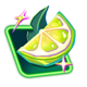 banana x lime slice symbol icon
