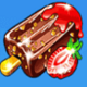 beach life chocolate ice cream symbol icon