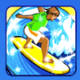 beach life surfer symbol icon