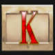 big 500 slot k symbol icon