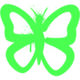 big bang boom butterfly symbol icon