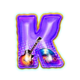 big bass rock and roll k symbol icon