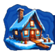 big christmas run cottage symbol icon