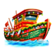 big game fishing christmas catch christmas boat symbol icon