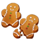 bigger piggy christmas bank gingerbread men symbol icon