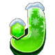 bigger piggy christmas bank green j symbol icon