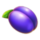 blazing coins hold and win plum symbol icon