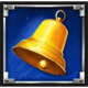 blazing fire pots hold and spin bell symbol icon