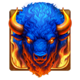 blazing stampede bison symbol icon