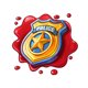 bloody pesos blood police badge symbol icon