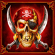 blue beards chest skull symbol icon