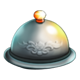 bone appetit silver cloche symbol icon