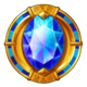 book of azure blue gem symbol icon