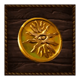 book of thieves gold coin symbol icon