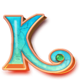 book of wealth k symbol icon