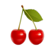bubbly fruits cherries symbol icon