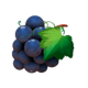 bubbly fruits grapes symbol icon