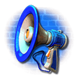 cash bandits 3 megaphone symbol icon
