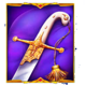 cash lamps sword symbol icon