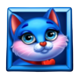 catch the luck blue cat symbol icon